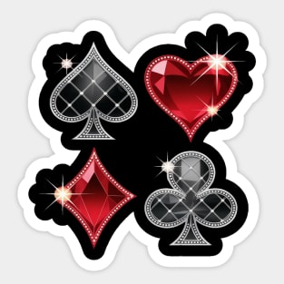 Poker Hearts Spades Diamonds Clubs Sign - Poker Sticker